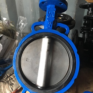 Затвор дисковый поворотный межфланцевый с ручным управлением